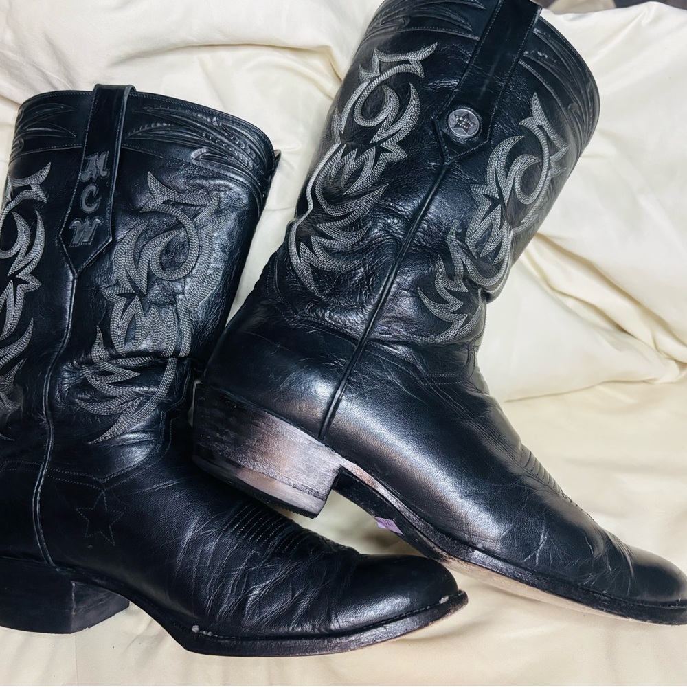 MCM Black and Silver Western Boots